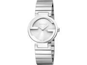 Gucci Interlocking Small Silver Dial Stainless Steel Ladies Watch YA133503