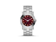 Marc by Marc Jacobs Amy Silver Red Quartz Analog Women s Watch MBM3333