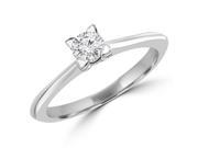 1 4 CT Solitaire Round Diamond Engagement Ring in 10K White Gold