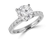 1 1 4 CTW Multi Stone Round Cut Diamond Engagement Ring in 14K White Gold MV122029