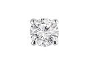 1 7 CT Mens Solitaire Round Diamond Stud Earring in 14K White Gold Single Stud Only