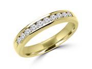 1 3 CTW Diamond Semi Eternity Wedding Anniversary Band Ring in 14K Yellow Gold