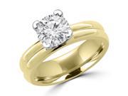 1 CT Diamond Solitaire Engagement Ring in 14K Yellow Gold