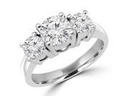 1 4 5 CTW Three Stone Diamond Engagement Anniversary Ring in 14K White Gold