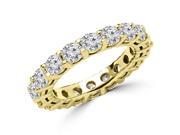 2 7 8 CTW Diamond Full Eternity Anniversary Ring in 14K Yellow Gold Size 5