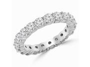 2 CTW Diamond Full Eternity Anniversary Ring in 14K White Gold Size 5.5