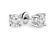 9 10 CTW Round Diamond Stud Earrings in 14K White Gold MD170044
