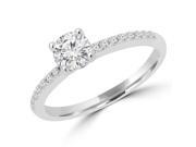3 4 CTW Round Cut Diamond Multi Stone Engagement Ring in 18K White Gold MD160334
