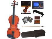 Cecilio CVN 100 4 4 Size Full Size Rosewood Fitted Violin with Case Accessories and Lesson Book DVD