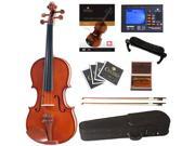 Cecilio 3 4 CVN 200 Solid Wood Violin Package with Case Accessories and Lesson Book DVD