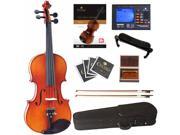 Cecilio Left Handed 1 2 CVN 320L Ebony Fitted Violin Package with Accessories Case and Lesson Book DVD
