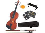 Mendini 3 4 MV200 Natural Finish Solid Wood Violin Package Bow Hardcase Shoulder Rest 2 Bridges 2 Sets Violin Strings Rosin