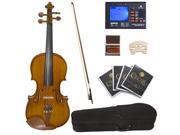 Cecilio 15.5 CVA 400 Rosewood Fitted Solid Wood Viola with Case Bow Rosin Bridge Tuner Extra Strings