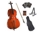 Cecilio 4 4 CCO 100 Student Cello with Soft Case Bow Rosin Bridge Strings and Cello Stand Full Size