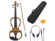 Cecilio 4 4CEVN 1Y 4 4 Full Size Electric Silent Solidwood Violin w Ebony Fittings in Style 1 Metallic Maple