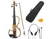 Cecilio 4 4CEVN 2Y 4 4 Full Size Electric Silent Solidwood Violin w Ebony Fittings in Style 2 Metallic Maple
