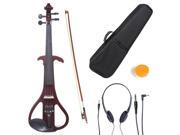 Cecilio 4 4CEVN 4NA 4 4 Full Size Electric Silent Solidwood Violin w Ebony Fittings in Style 4 Metallic Mahogany