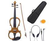 L1 2CEVN L1Y Size 1 2 LEFT HANDED Electric Silent Solidwood Violin w Ebony Fittings in Metallic Maple