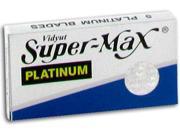Super Max Platinum Double Edge Razor Blades 5 ea