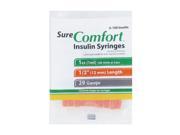 Sure Comfort Insulin Syringes 29 Gauge 1cc 1 2 in 10 ea.