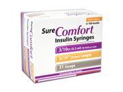 Sure Comfort Half Unit Insulin Syringes 31 G 0.3 cc 5 16 in 100 ea 22 6504