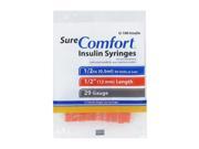 Sure Comfort Insulin Syringes 29 Gauge 1 2cc 1 2 in 10 ea.
