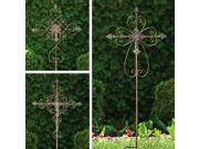 Ornate Cross Garden Stakes Set of 3