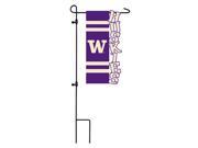 University of Washington Applique Sculpted Garden Flag