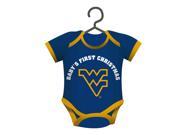 West Virginia University Baby Shirt Christmas Ornament