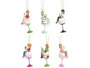 Cypress Home Occupational 1 Drink Lady Polystone Ornaments Set of 6