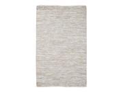 Cloudy Day At the Beach Woven Beige Leather Area Rug