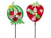 Evergreen Bumble Bee and Fruit Center Spinners Set of 2
