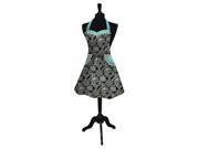 Black and Blue Floral Dark and Stormy Cotton Apron
