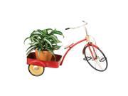 Vintage Red Tricycle Metal Planter