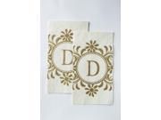 Cypress Home Embossed Monogram D Paper Guest Napkin 90 count