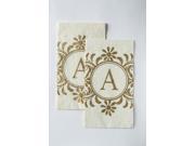 Cypress Home Embossed Monogram A Paper Guest Napkin 90 count