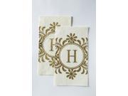 Cypress Home Embossed Monogram H Paper Guest Napkin 90 count