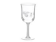 Clear Goblet With Etched Seashells