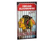 Chicago Blackhawks Corrugated Metal Wall Art