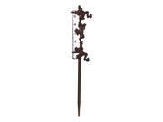 Evergreen Rustic Frog Rain Gauge Garden Stake