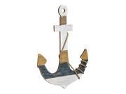 Cape Craftsmen Distressed Wooden Anchor with Rope Wall Decor
