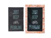 Just Keep Pedaling Artisan Glow in the Dark Light Up Canvas