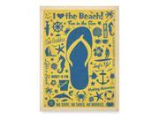 Flip Flop I Love The Beach Artisan Tapestry Wall Canvas