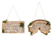 Fairies This Way Wall Decoration Set of 2