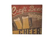 Craft Beer Brings Cheer Burlap Wall Canvas