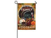 Food Family Football Thanksgiving Garden Flag