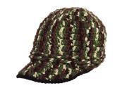 Blossoms and Buds Acrylic Knit Camo Newsboy Cap