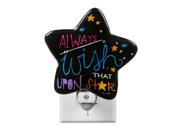 Chalk It Up Hand Painted Glass Nightlight With Darkness Sensor