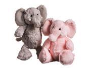 Blossoms and Buds Cuddly Elephant Stuffed Animal Set of 2