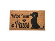 Wipe Your Paws Dog Welcome Coir Door Mat